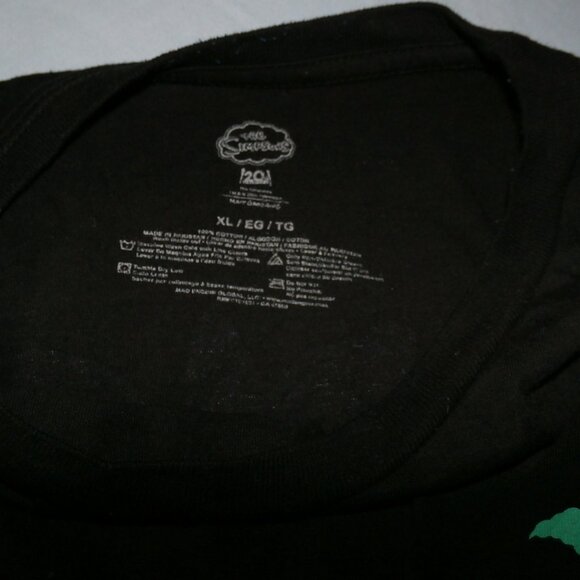 The Simpsons  Krusty The Clown Black Tshirt Burger Fast Food Logo   Mens X-Large - Picture 6 of 8